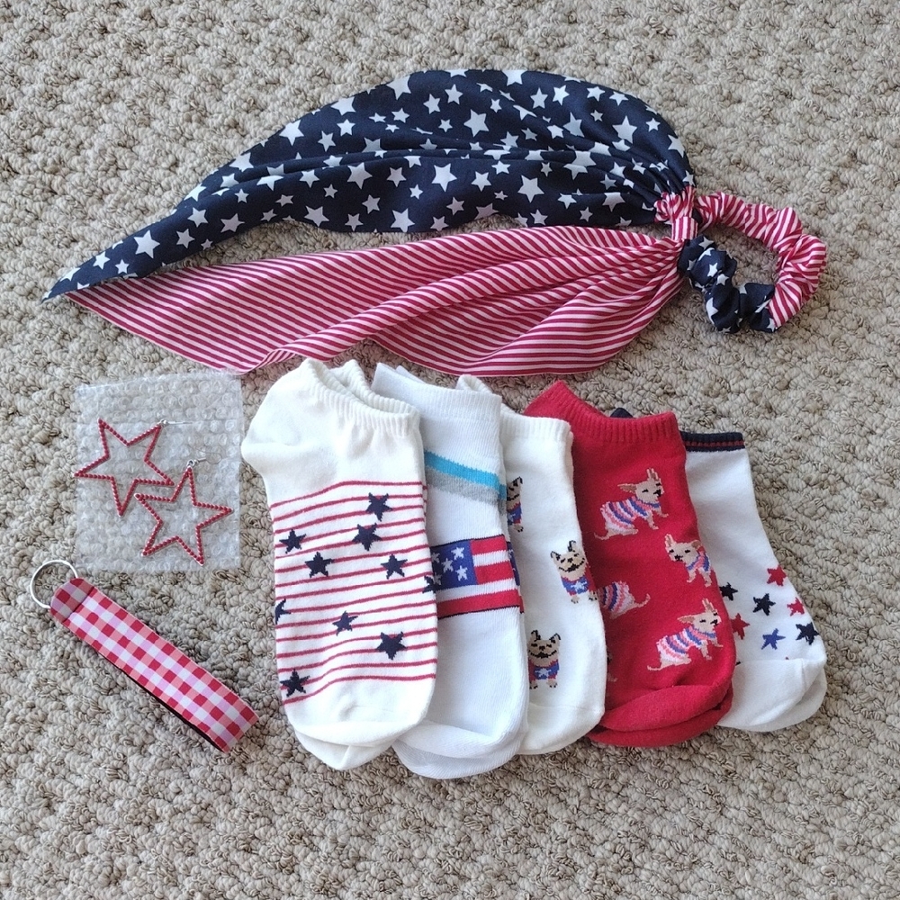 Red White And Blue Accessory Set